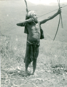 A Tribesman with Drawn Bow & Arrow