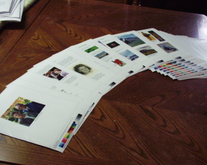 The color proof pages